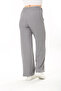 Women's Large Size Gray Elastic Waist Wrap Pants 65N37888 - 4