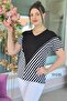 V-Neck Line Detailed Viscose Blouse 5Y235 - 2