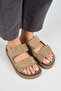 Vina Platform Women's Leather Slippers Mink - 2