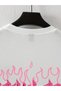 Street Fashion T-Shirt for Men, Heart and Flame Print, Loose Fit, Drop Shoulder, Short Sleeve, - 5