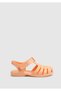 Orange Flat Sandals for Girls