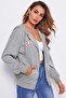 Mad Girls Gray Hooded Sweatshirt Mg804