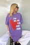 Mad Girls Lilac Printed T-Shirt Mg1202 - 4