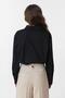 Black Crop Poplin Women's Shirt - 4