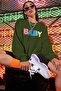 Mad Girls Khaki Baby Printed Sweatshirt Mg791