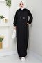 Anger Hooded Dress 1421 - Black - 3