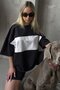 Mad Girls Black Embroidered T-Shirt Mg1421
