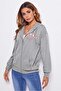 Mad Girls Gray Hooded Sweatshirt Mg804 - 4