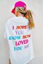 White Printed Oversize Crew Neck Women's T-Shirt - 5