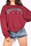 Mad Girls Claret Red Sweatshirt Mg1196 - 2