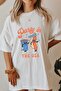 White Printed Crew Neck Women's T-Shirt Mg1777