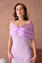 Women Pink Tulle and Stone Evening Dress Nbs9372