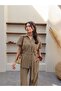 Belted Linen Suit with Front Pocket - 4