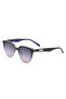 Geometric Navy Blue Bone Frame Gradient Glass Women's Sunglasses Llt01 - 3