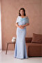 Women Pink Tulle and Stone Evening Dress Nbs9372