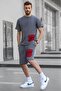 Men's Smoked Pocket Detailed Shorts Set 5901 - 2