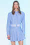 Ss6028 Pleated Skirt Shirt Dress