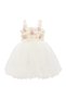 Girl's Flower Appliqued Evening Dress and Crown - 7
