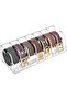 Clear Acrylic Belt Organizer Box with 7 Compartments for Closet or Drawer Storage and Display