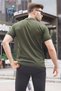 Khaki Polo Neck Knitwear Men's T-Shirt 6353 - 2