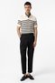 Polo Neck Striped Men's Knitwear T-Shirt - 2