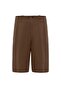 High Waist Pleated Relaxed Bermuda Men's Shorts - 6