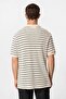Apaş collar striped knitted men's t-shirt - 5