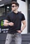 Men's Polo Neck Black T-Shirt 5822 - 3