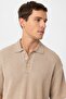 Polo Collar Textured Relaxed Men's T-Shirt - 4