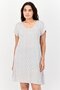 Women All Over Print Sleeveless Sleepwear Dress, Grey