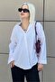 Mad Girls White Oversize Shirt Mg1369 - 3