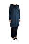 Women's Flower Detail Six Bands Crystal Combed Tunic - 3