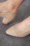 Vesna Front Trim Heeled Shoes Nut Leather - 7