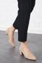 Vesna Front Trim Heeled Shoes Nut Leather - 5