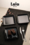 Gözde Square Serving Plate – Set of 3 (17 cm - Cake, Dessert, Coffee Side Presentation, Stylish and Durable) - 3