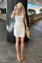 White High Waist Front Slit Short Skirt Mg2086 - 8