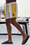 Yellow Striped Men's Swim Shorts 6360 - 5