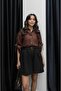 Brown Sleeves Belt Detailed Raw Linen Shirt - 5