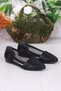 8567 Beaded Stones Tulle Sides Wedding Ballerinas Women's Ballerinas - 3