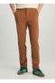 Normal Waist Slim Fit Claret Red Men's Chino Trousers Wm01003A96 Chino Pants - 2