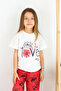 🌸   Girl''Love # Life'' Printed T-Shirt & Striped Patterned Loose Trousers Set 🌸 - 3