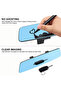 2.5D Full Screen HD Glass Anti-glare Wide-angle Blue Frameless Mirror Car Interior Rear View Mirr... - 4