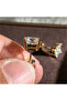 Gold 8mm Stacking 4/5/6/7/8MM Square Stud Earrings For Women Men Silver Gold Color Princess Cut Zirc - 4