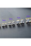 Gold 8mm Stacking 4/5/6/7/8MM Square Stud Earrings For Women Men Silver Gold Color Princess Cut Zirc - 5
