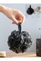 Seaweed Soft Lufa Shower Sponge - Black - Dead Skin, Gives Glowing Skin - PE Skin-friendly Bath Ball - 7