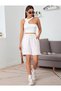 Rose Women's Asymmetrical One Shoulder Cut Out Detailed Camisole Crop Tank Top - 4