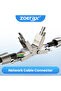 موصل RJ45 بدون أدوات من ZoeRax CAT6A، موسع كابل إيثرنت بدون أدوات PoE+ لـ Cat7/Cat6a/