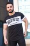 Black T-Shirt with Print Detail 3013 - 2