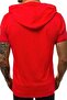 Red Hooded T-Shirt with Ripped Detail 3069 - 4