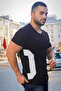 Advertising Sleeve Black T-Shirt 4102